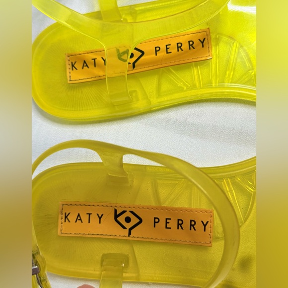 Katy Perry The Geli Yellow Lemon Fruit Scented Jelly Flat Ankle Strap Sandals 8 - Picture 3 of 6
